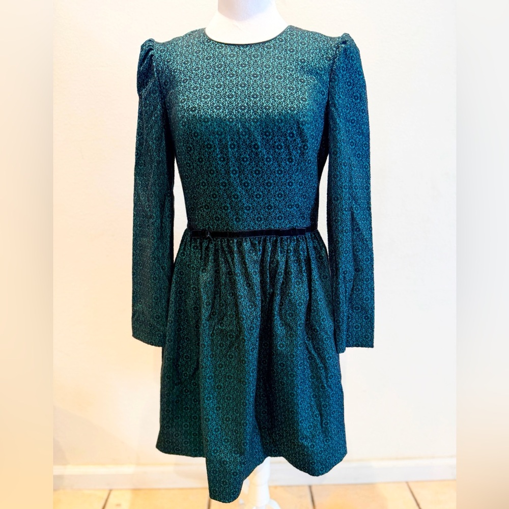 Gal Meets Glam Collection Callie Print Long Sleeve Dress Size 6